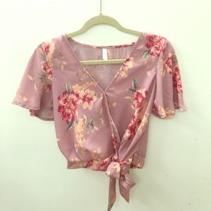 Pink Xhilaration Floral Blouse